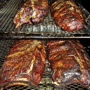 Smoked Ribs with Zip Sauce II 2- 3 hours of hickor