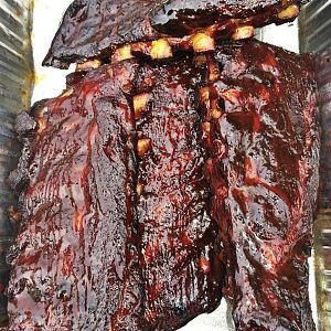 Mothers Day Smoked Ribs with BBG Sauce 3- out of t