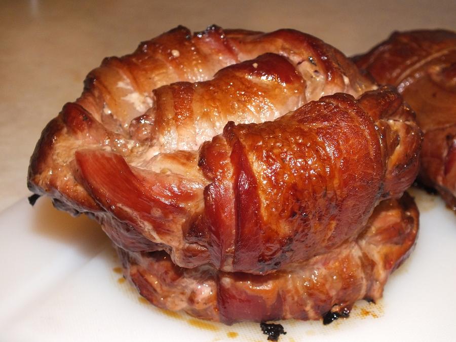 10 rolled bacon wrapped braided marinated tenderlo
