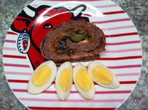 Cold fatty slice with Amish pickled egg.jpg