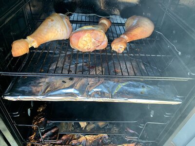 Smoked Turkey Legs - Into the Smoker.jpeg