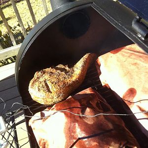 Beef tongue on cooker.JPG