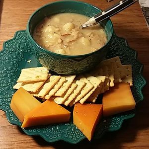 Clam Chowder and Smoked Cheese.JPG