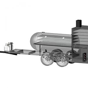 500 gallon RF smoker with rib box no grill-Model.j