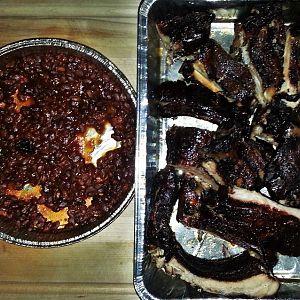 Mothers Day Smoked Ribs with BBG Sauce 4- cut ribs