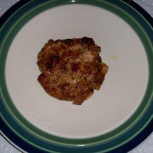 Smoked Turkey breast 11 turkey sausage test patty.