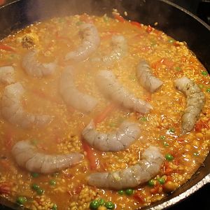 Paella with chicken and shrimp March 8 2017 017.JP