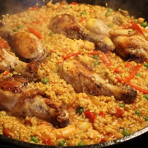 Paella with chicken and shrimp March 8 2017 018.JP