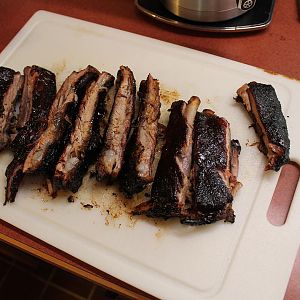 Spare ribs done and eaten plus Cohiba cigar 005.JP
