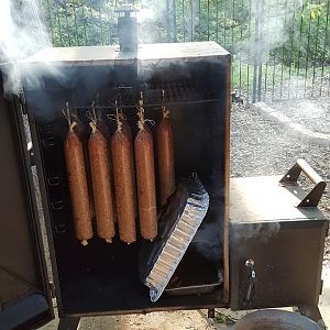 Jalapeno Cheese Summer Sausage-4-Begin Smoking.jpg