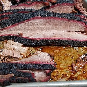 Smoked prime brisket on my Louisiana grill with hardcore carnivore rub
