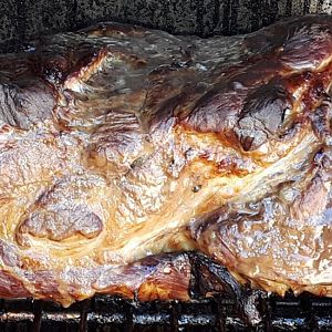 Internal temp 195, no foil, so moist