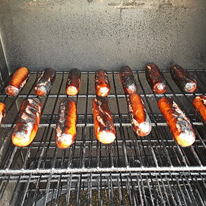 smoked hot dogs