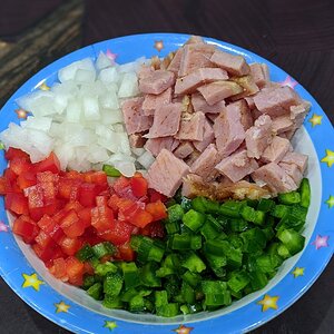 RBP, Onion, Jalapeno, Ham