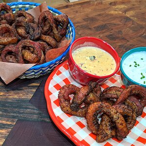 Texas Pretzels with Queso & Jalapeno Ranch