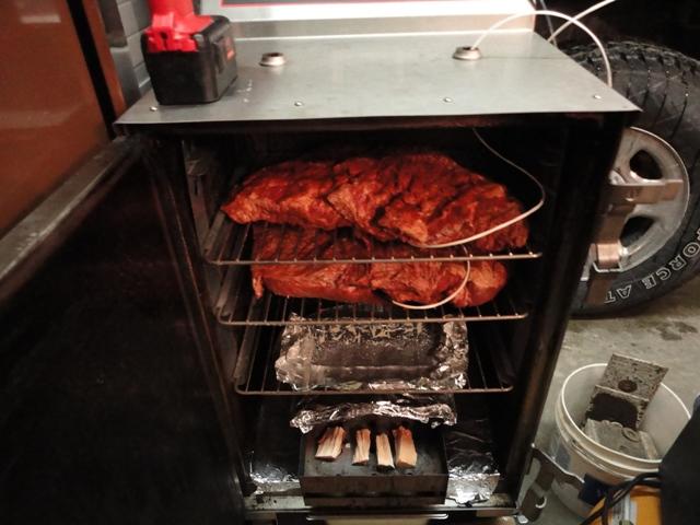 2 Packers in the smoker.JPG