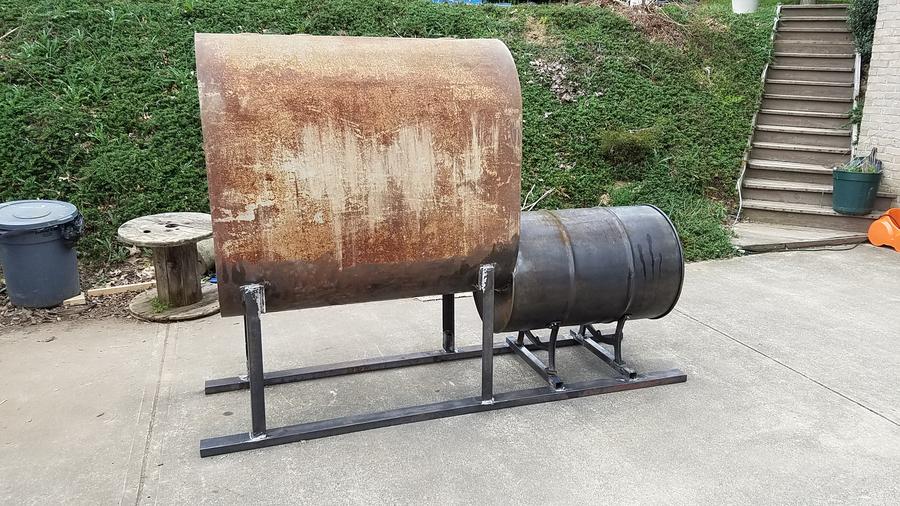 200 Gallon Oval Oil Tank Reverse Flow Smoker Build - 55 Gallon Drum ...