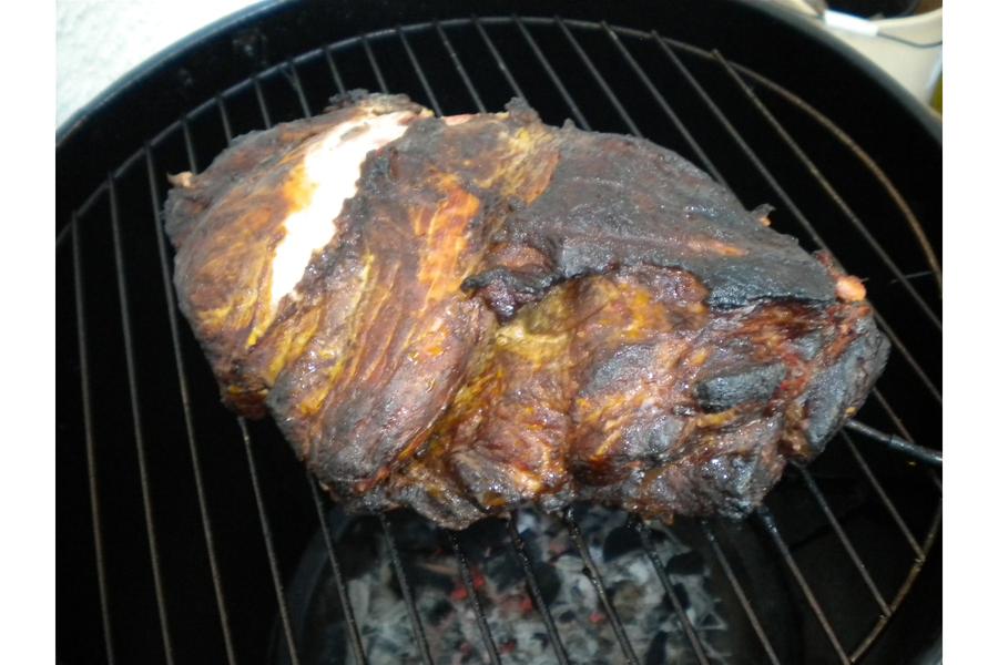 Achiote Butt into foil.JPG