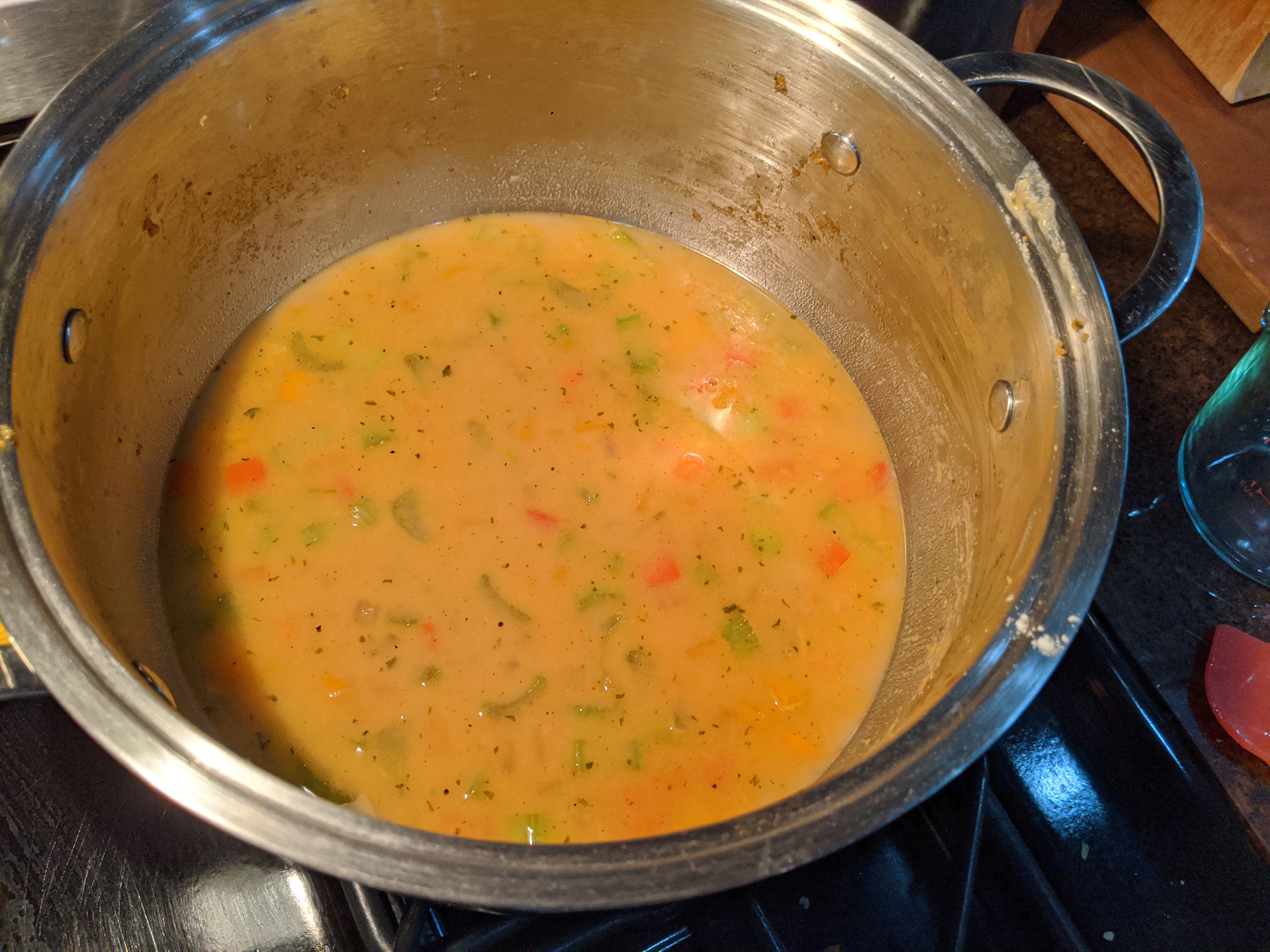 Beef stock added
