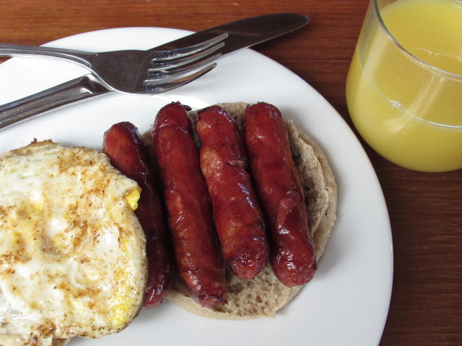 breakfast sausage for dinner (1).JPG