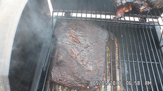 Brisket - 4 hours in.JPG