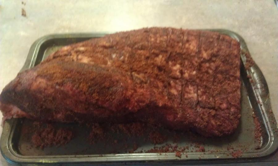 Brisket Rubbed June 1.JPG