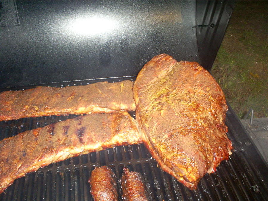 Brisket_ribs in smoker.JPG