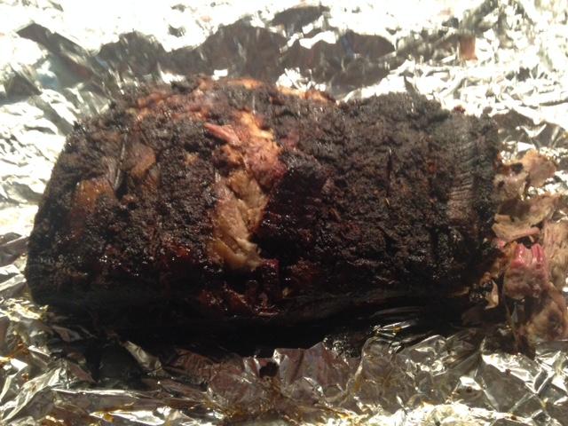 Butt out of smoker.JPG