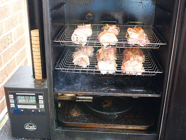 chicken thighs in the bradley smoker.png