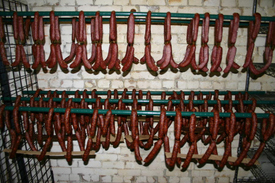 Chorizo and Landjeger.JPG