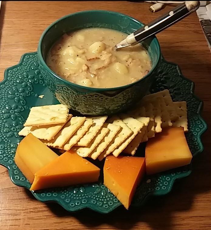 Clam Chowder and Smoked Cheese.JPG