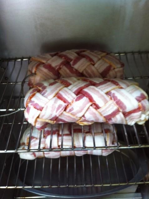 Fatties into the Smoker.JPG