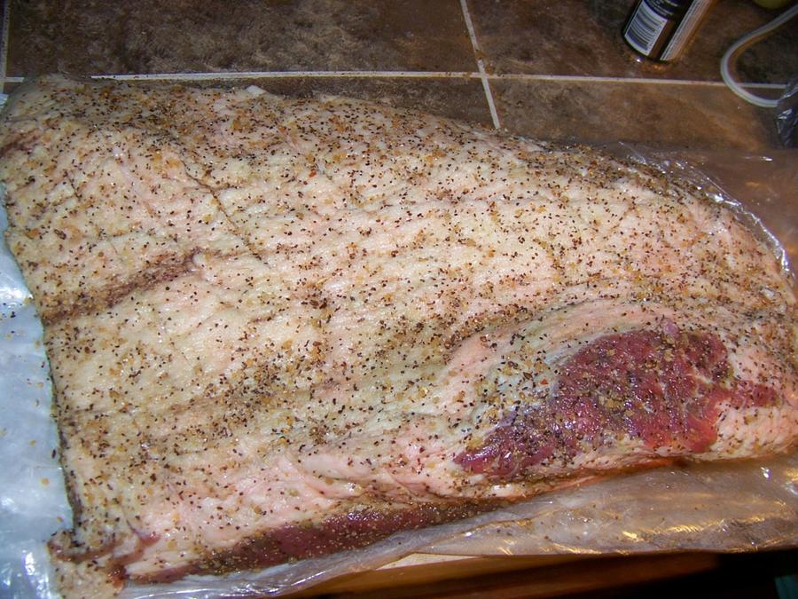 First Brisky on new Smoker! 003.JPG