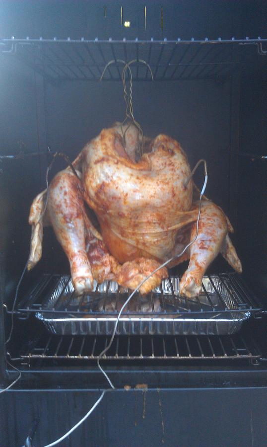 hung in the smoker using coat hangers.jpg