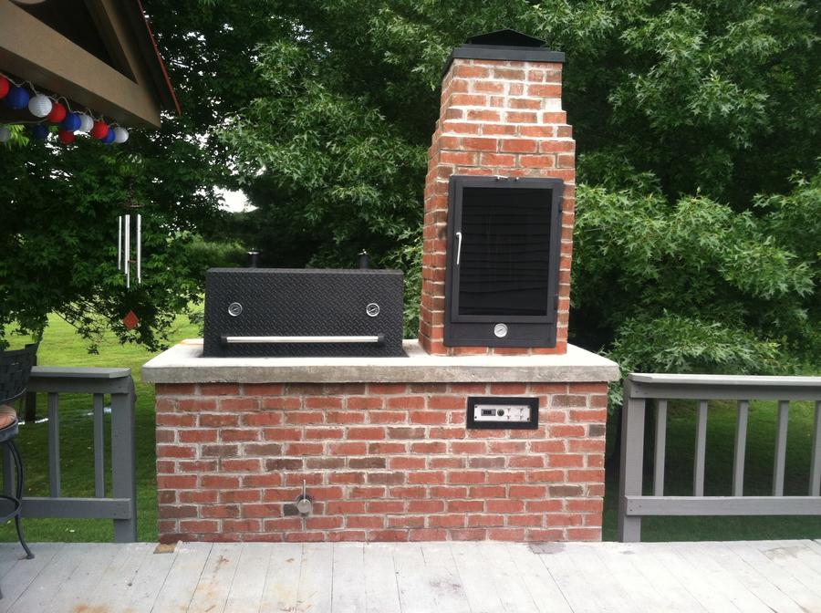 Brick smoker on sale doors