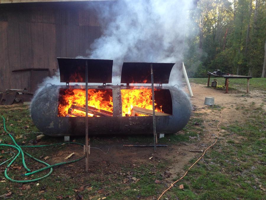 Propane tank bbq smoker deals