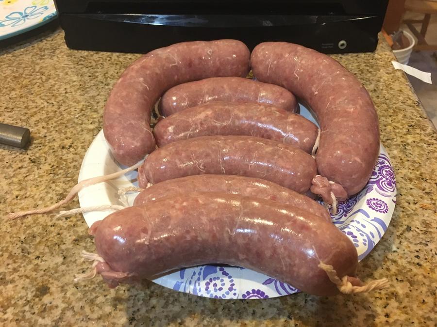 From left to right: Swedish Potato Sausage, Boudin Blanc Mild