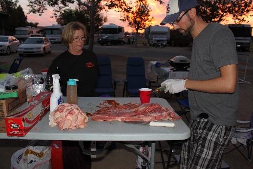 Injecting the brisket.JPG