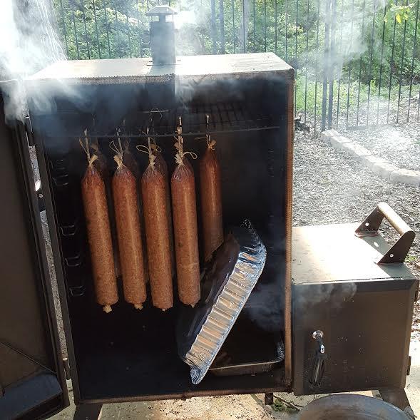 Jalapeno Cheese Summer Sausage-4-Begin Smoking.jpg