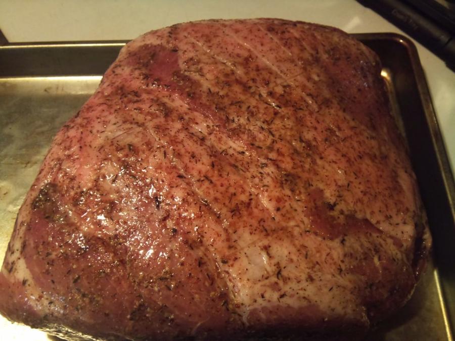 Little more rub before smoking.jpg