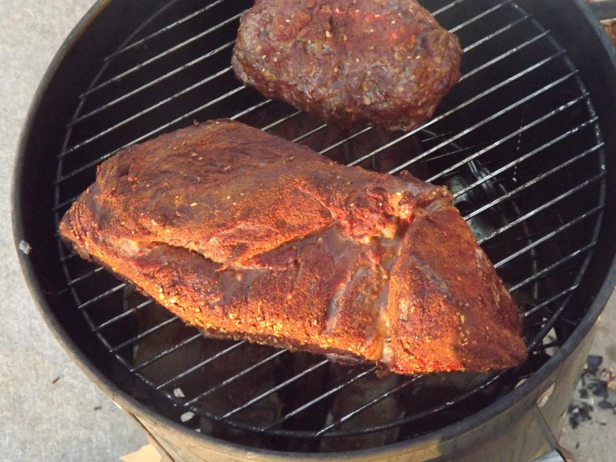 Meatloaf and arm roast.JPG