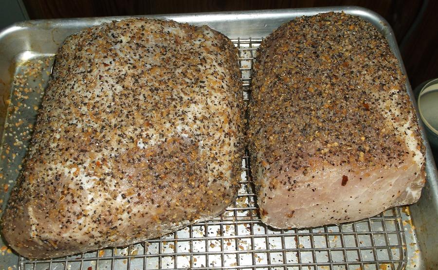 Pork loin after curing for 7 days.JPG