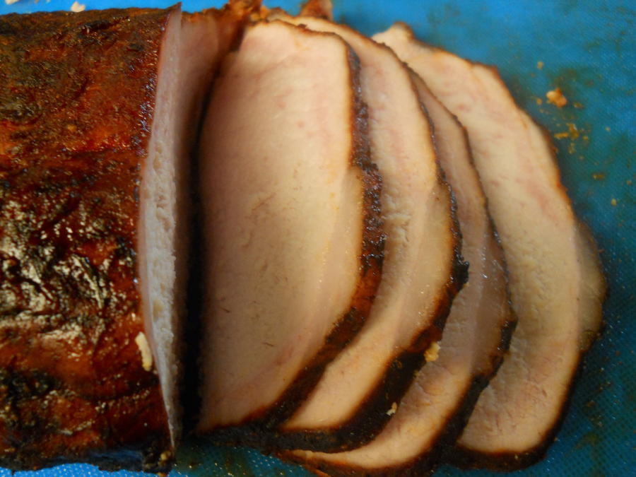 pork loin smoked to perfection.JPG