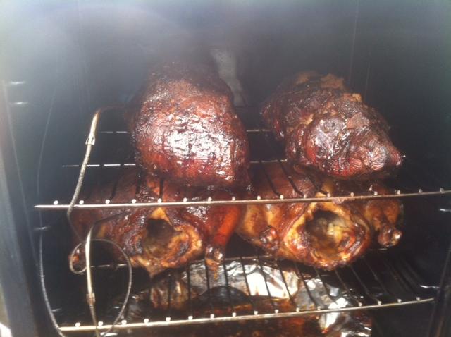 PP and chicken in smoker.JPG