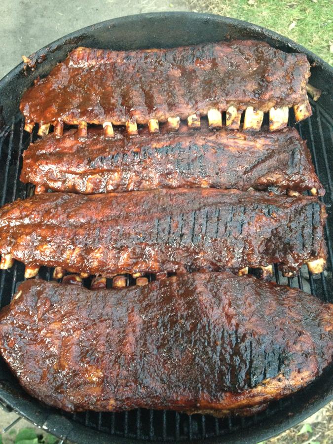 Ribs on the Weber.JPG