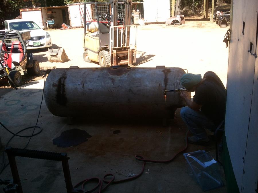 Shane cutting door.JPG