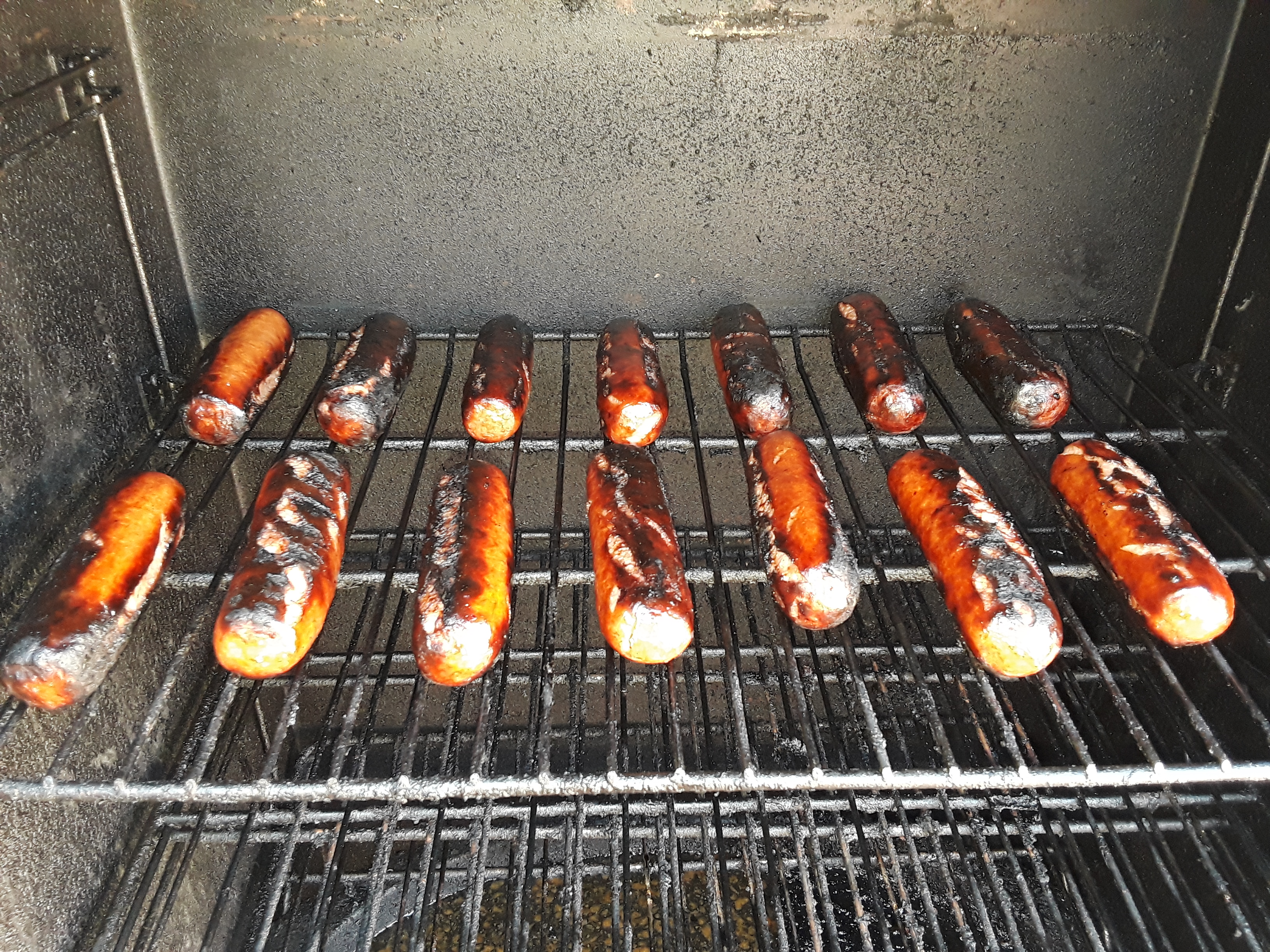 smoked hot dogs