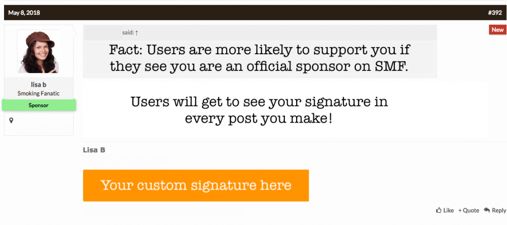 Sponsored Signatures