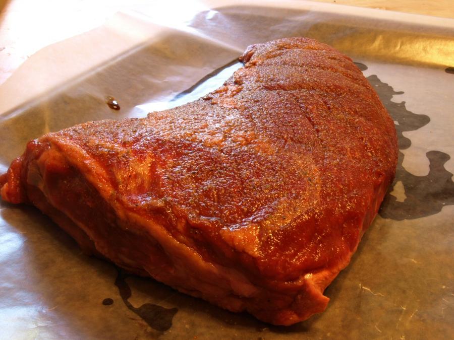 Tri-tip ready for smoker 10-9-2010.jpg