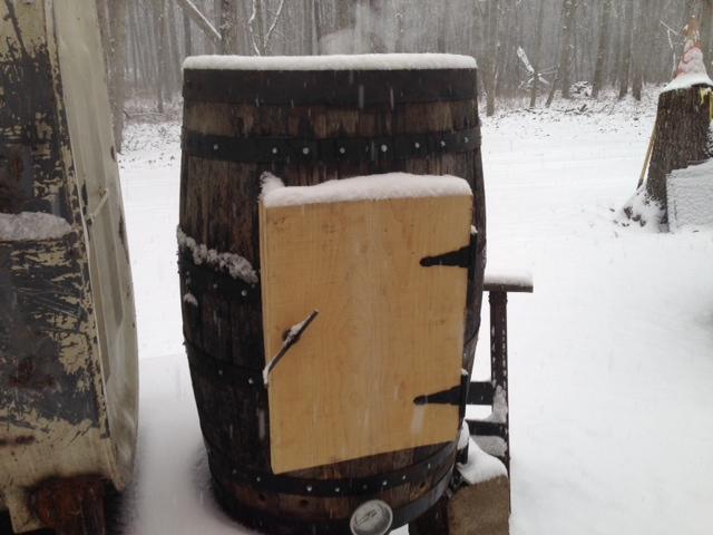 Whiskey Barrel Smoker.JPG